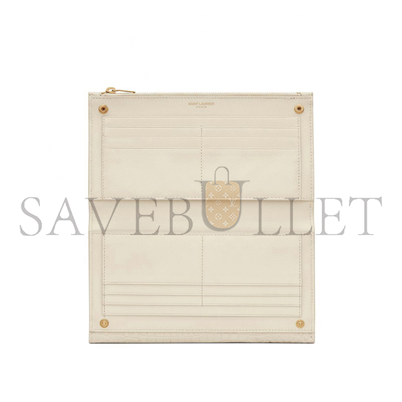 Y*L uptown pouch in crocodile-embossed shiny leather 582124dnd1j9207 (21.5*12*2.5cm)